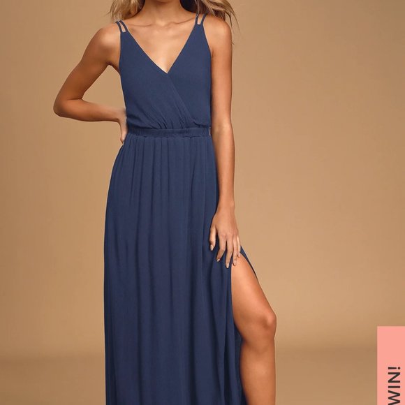 Lost in Paradise Navy Blue maxi dress - Picture 1 of 4
